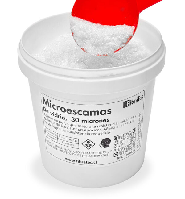 microescamas de vidrio